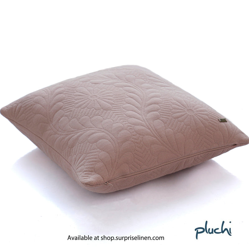 Pluchi - Flora Cotton Knitted Decorative Cushion Cover (Blush Pink)