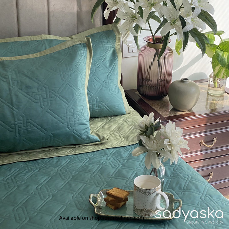 Sadyaska - Prime Collection Gizmo Bed Cover Set (Turquoise & Lime Green)