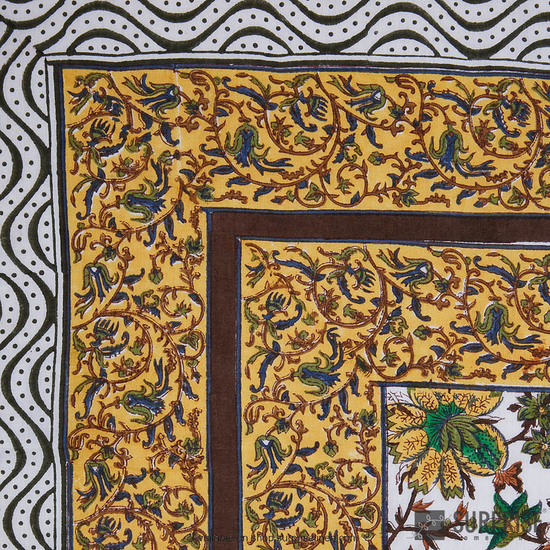 Surprise Home - Mughal Print Dohar (Yellow)