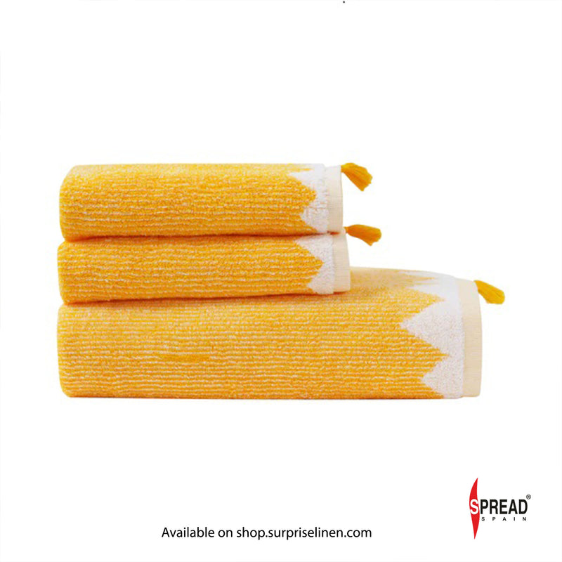 Spread Spain - Vibrant 100% Cotton Towels with Tessels (Yellow)