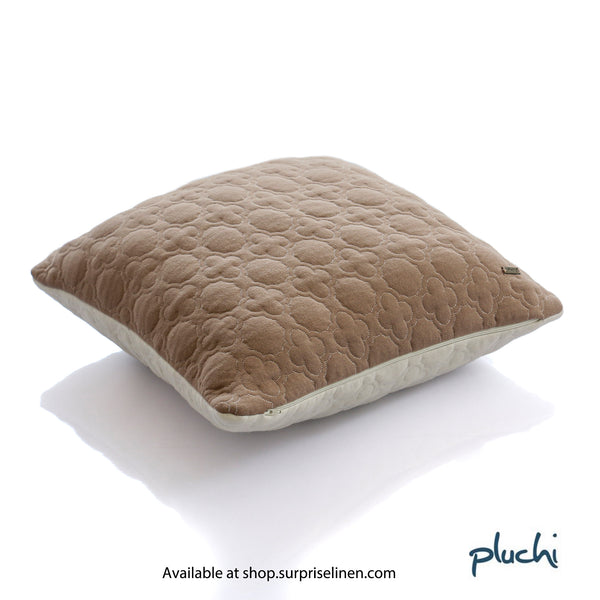 Pluchi - Bubble Cotton Knitted Decorative Cushion Cover (Beige & Ivory)
