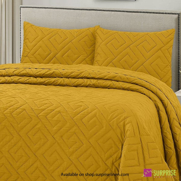 Surprise Home - Everyday Essentials D'Lux 3 Pcs Bedcover Set (Honey Gold)