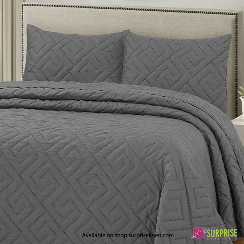 Surprise Home - Everyday Essentials D'Lux 3 Pcs Bedcover Set (Smoked Pearl)