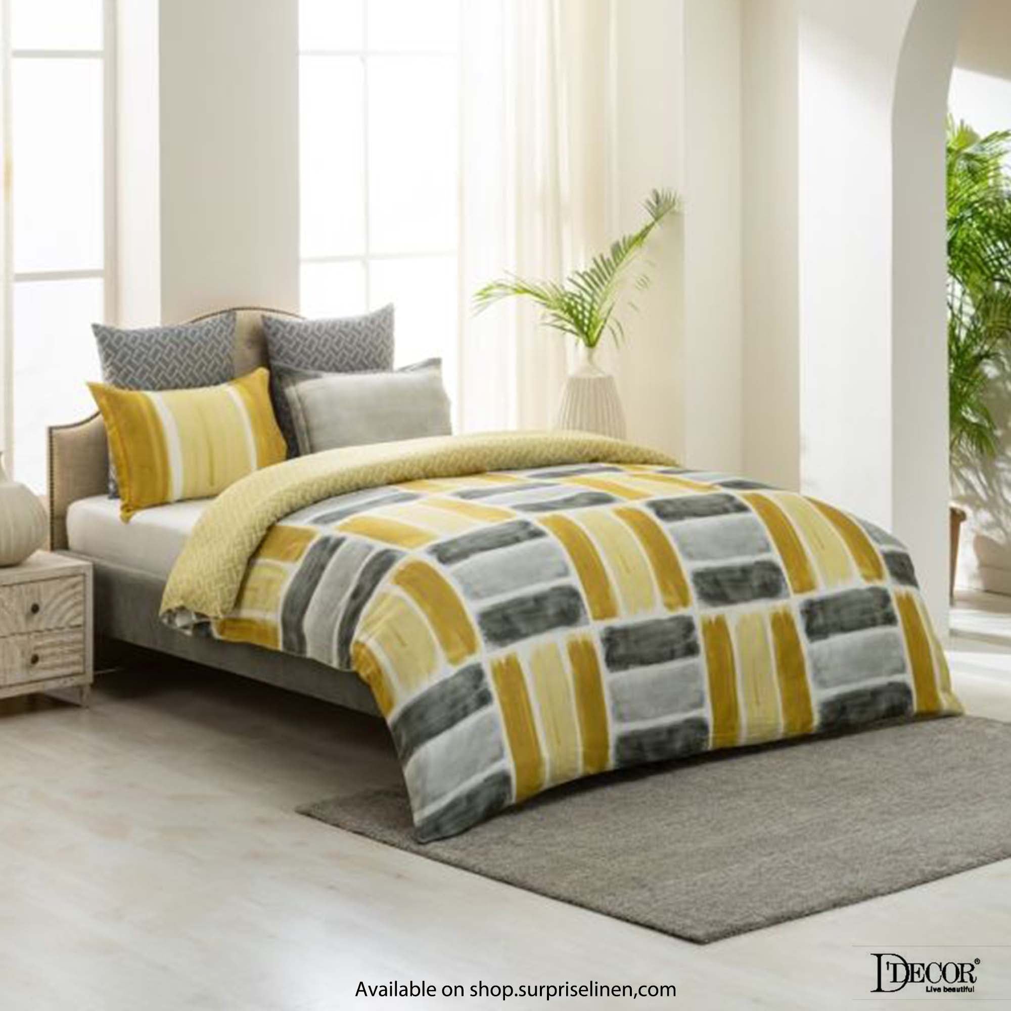 D'Decor - Esteem Collection 100% Cotton King Size 3 Pcs Bedsheet Set (Mirage)