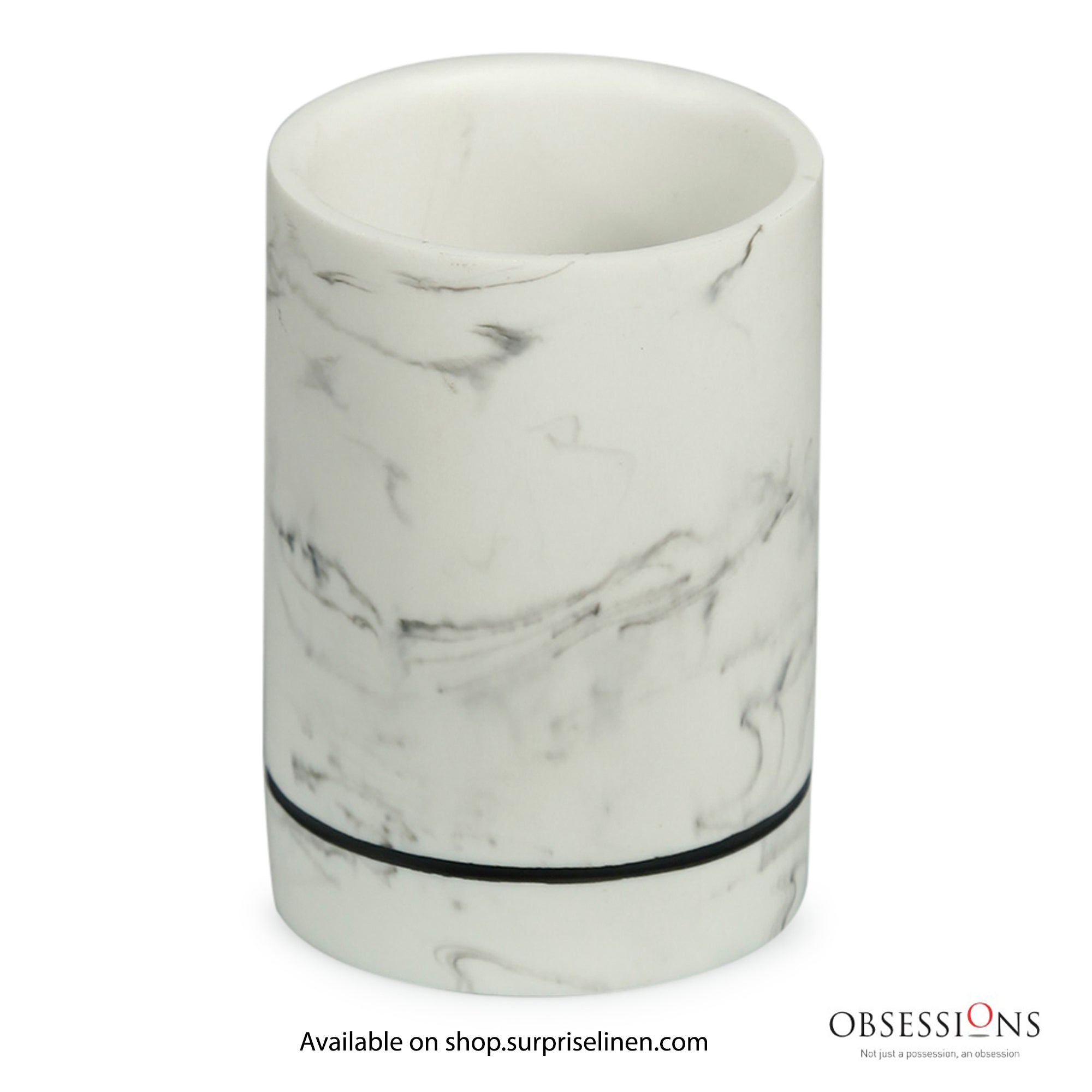 Obsessions - Alvina Collection Luxury Bathroom Accessory Set (Marble Ivory)