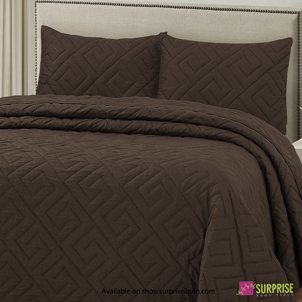 Surprise Home - Everyday Essentials D'Lux 3 Pcs Bedcover Set (Coffee Bean)