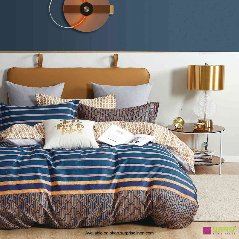 Essentials by Surprise Home - Monze Collection 3 Pc Bed Sheet Set 300 TC Cotton (Peacock Blue)