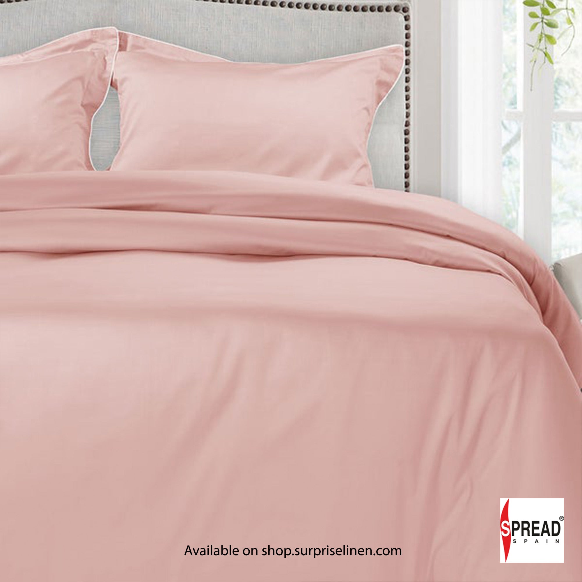 Spread Spain - The Italian Collection 500 Thread Count Cotton Bedsheet Set (Rose Pink)