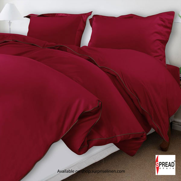 Spread Spain - The Italian Collection 500 Thread Count Cotton Bedsheet Set (Red)
