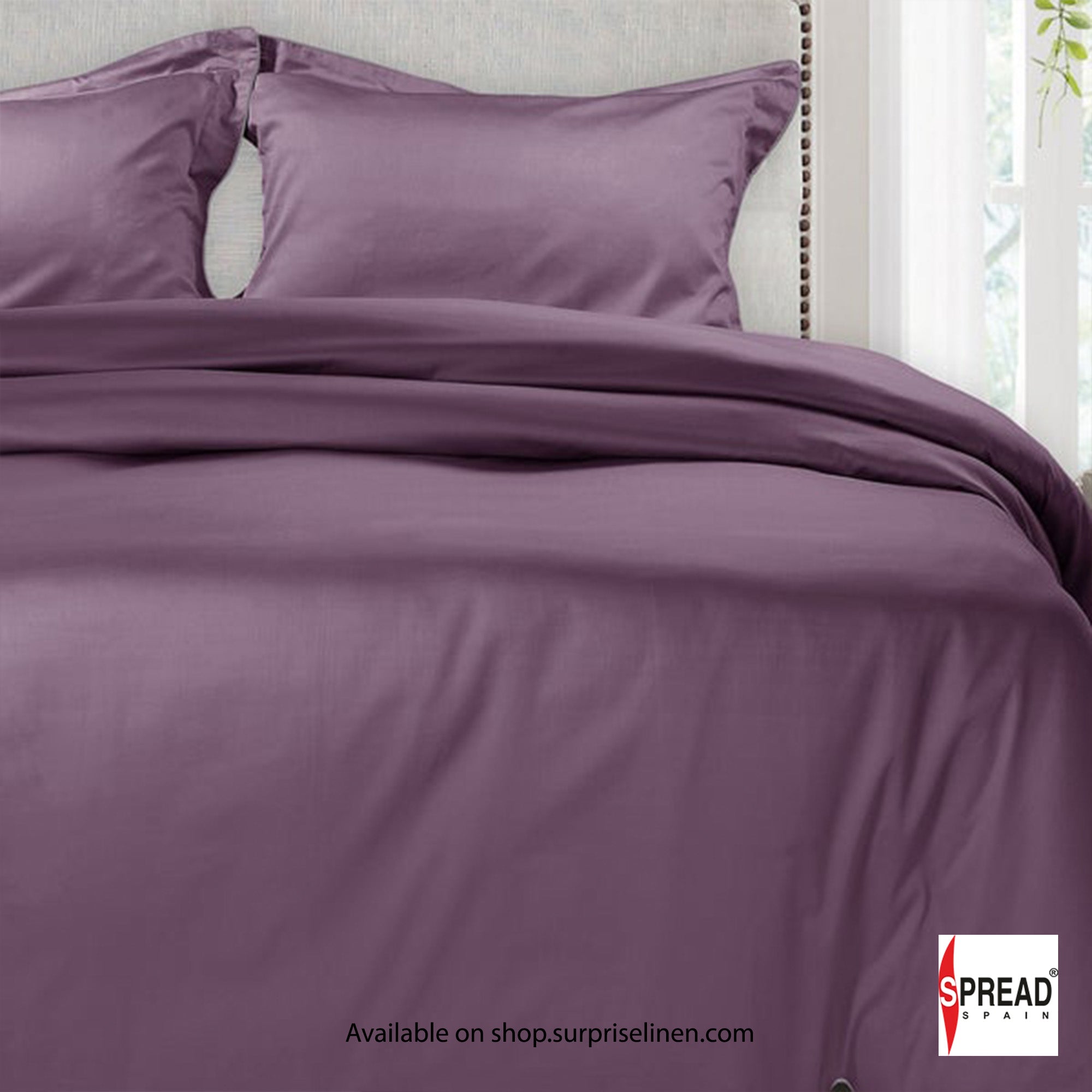 Spread Spain  - The Italian Collection 500 Thread Count Cotton Bedsheet Set (Purple)