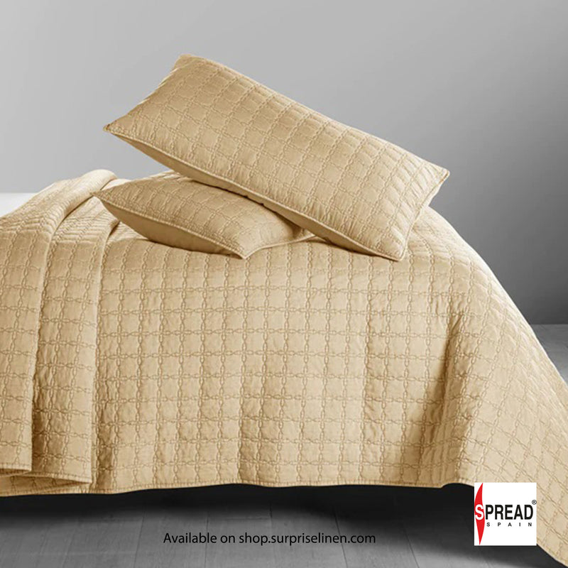Spread Spain - Coastal 100% Stonewashed Cotton Bedcover Set (Ginger Sand)