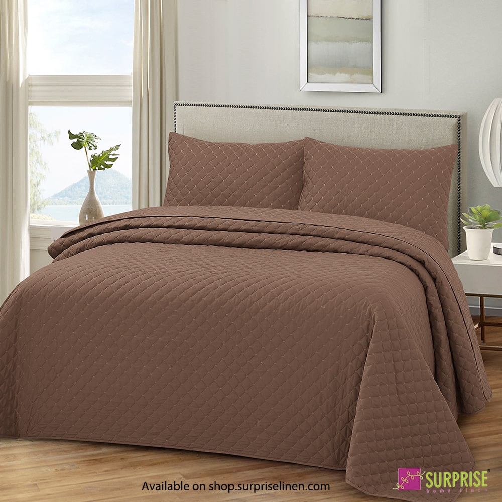 Surprise Home - Everyday Essentials Premium Quilted Swiss 3 Pcs Bedcover Set (Rain Drum)