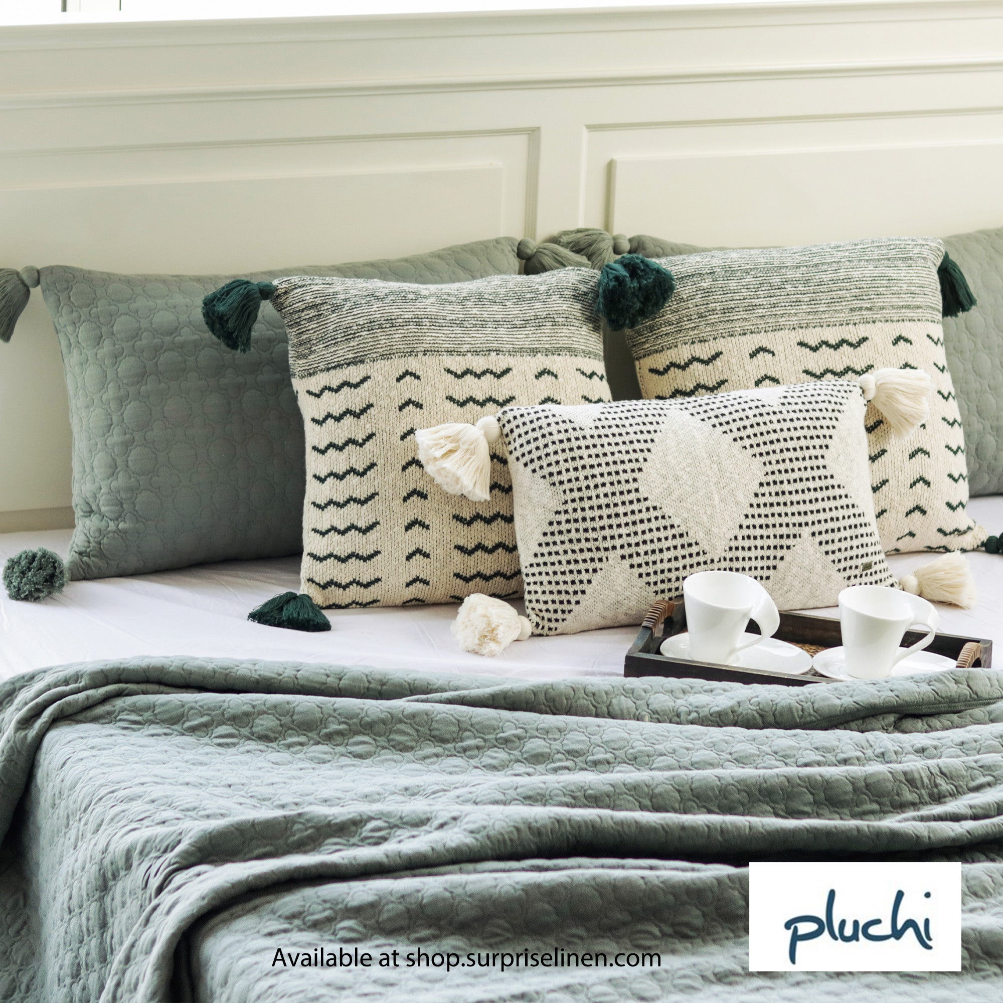 Pluchi - Bubbly Collection 3 Pcs Bedcover Set (Ryegrass)