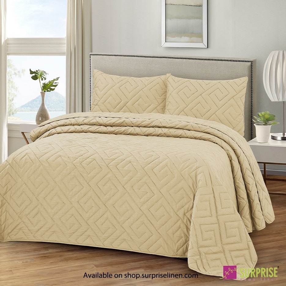 Surprise Home - Everyday Essentials D'Lux 3 Pcs Bedcover Set (Bleached Sand)