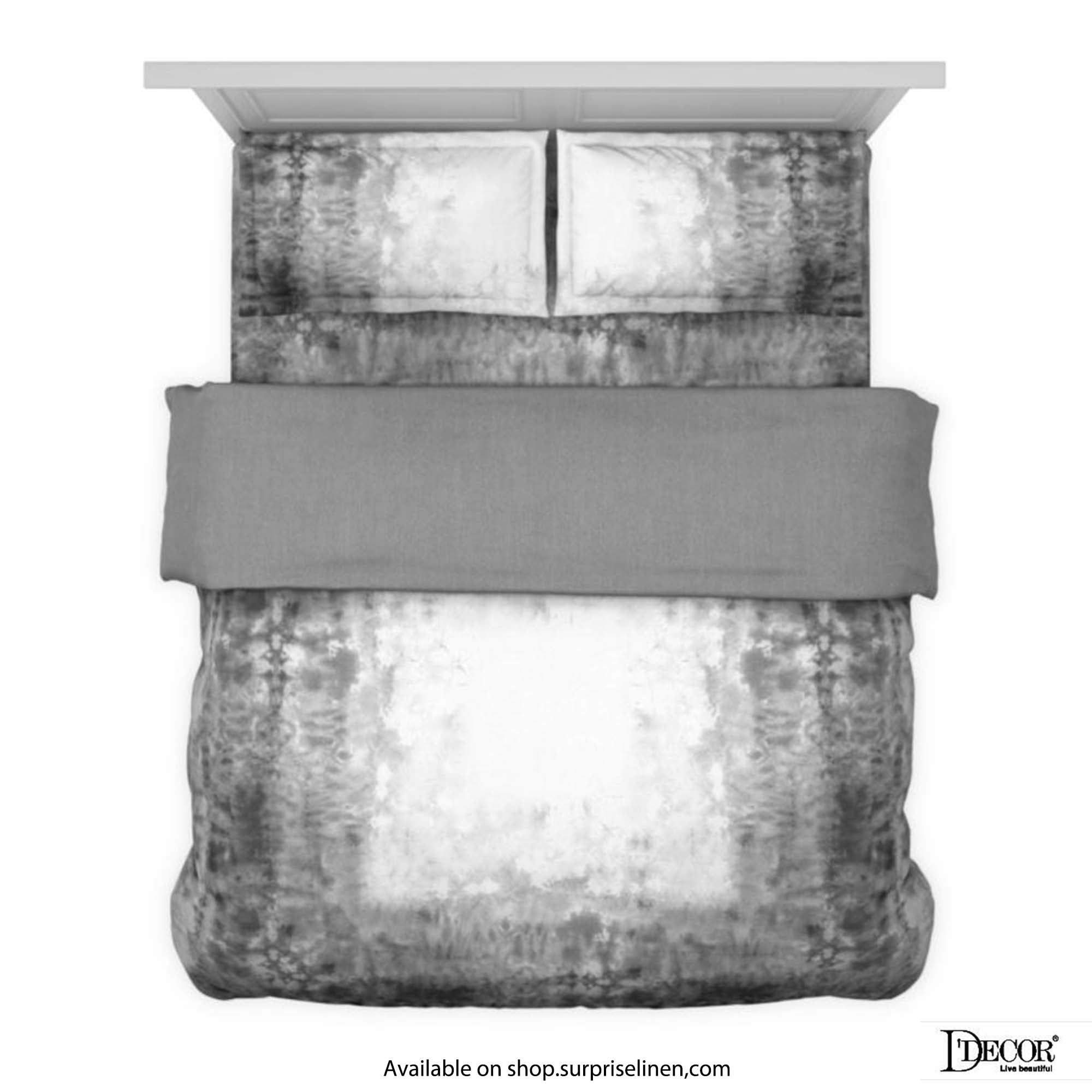 D'Decor - Esteem Ombre Gradiance 100% Cotton 4 Pc Bed in a Bag Set (Grey)