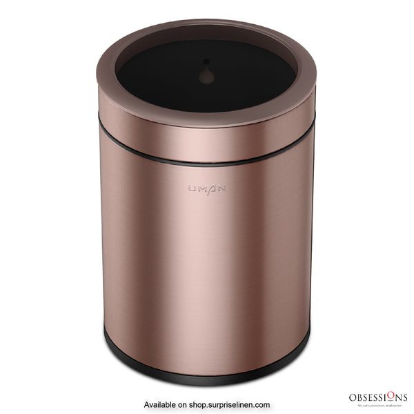 Obsessions - Eko Round Open Top 8 Litres Dustbin (Rose Gold)