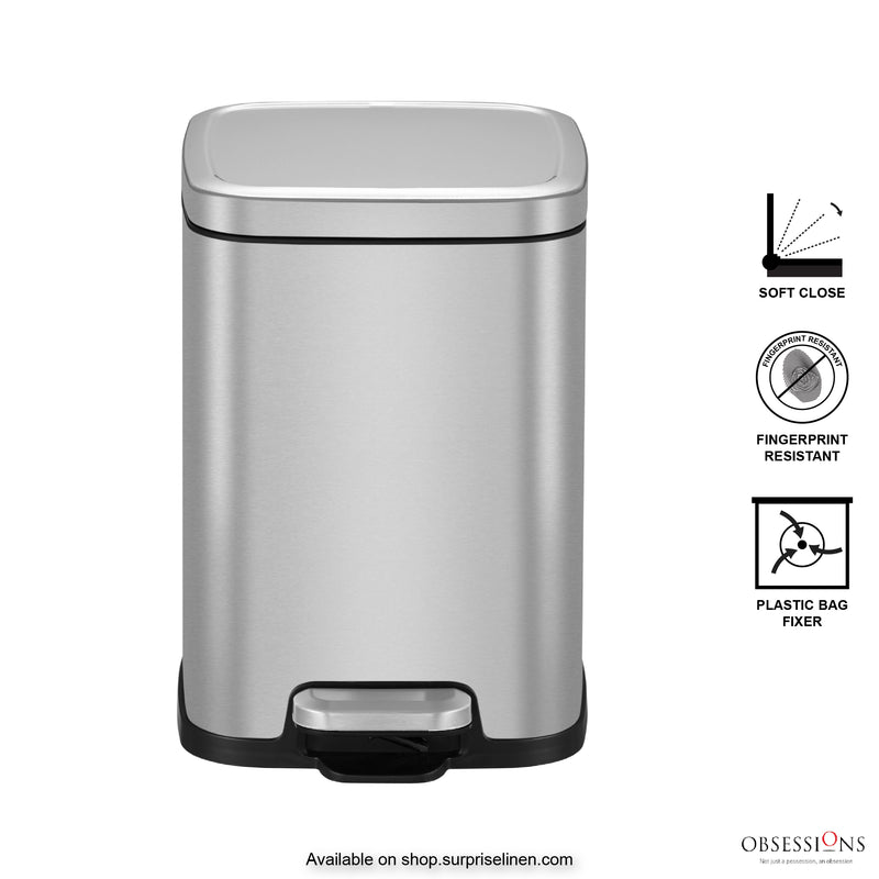 Obsessions - Eko Stella Step Bin 6 litres (Metalic)