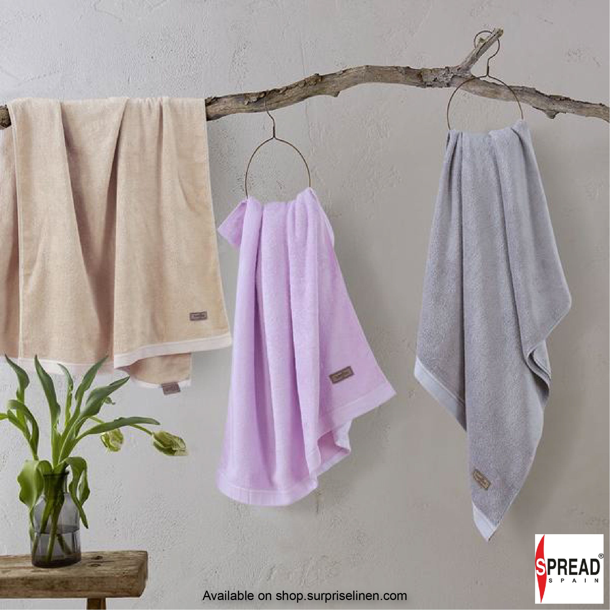 Spread Spain - Quick Dry, High Absorbent & Super Soft Japanese Bamboo Towels (Cream)