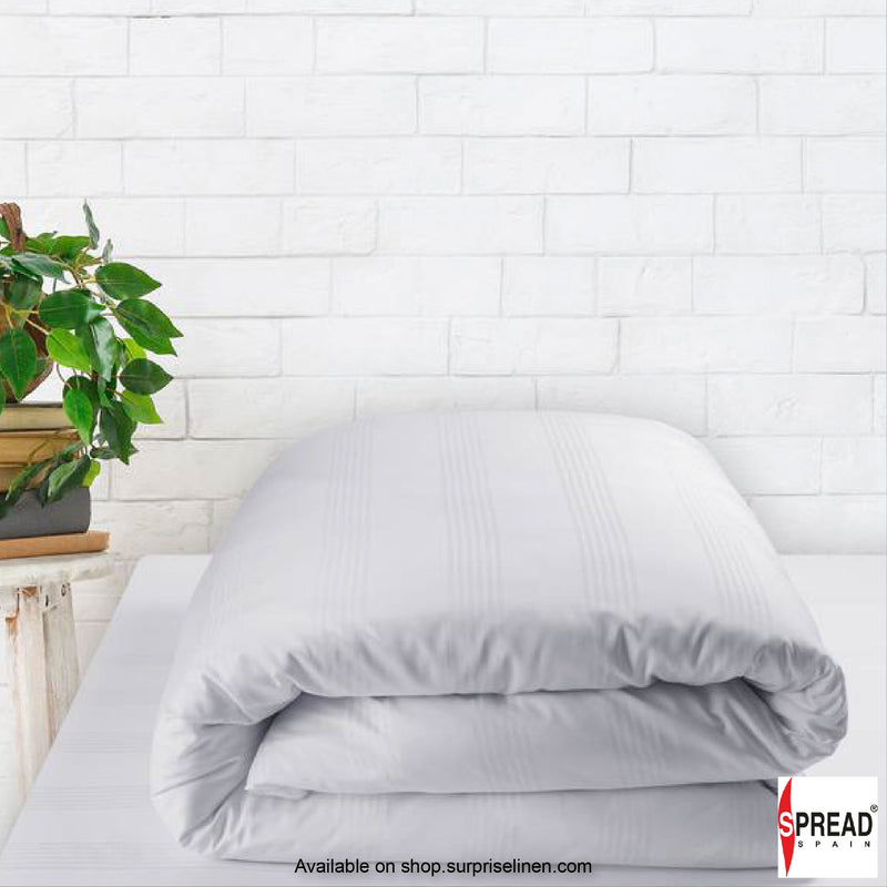 Spread Spain - Premium 450 TC Cotton Barcode Collection Bedsheet Set (White)