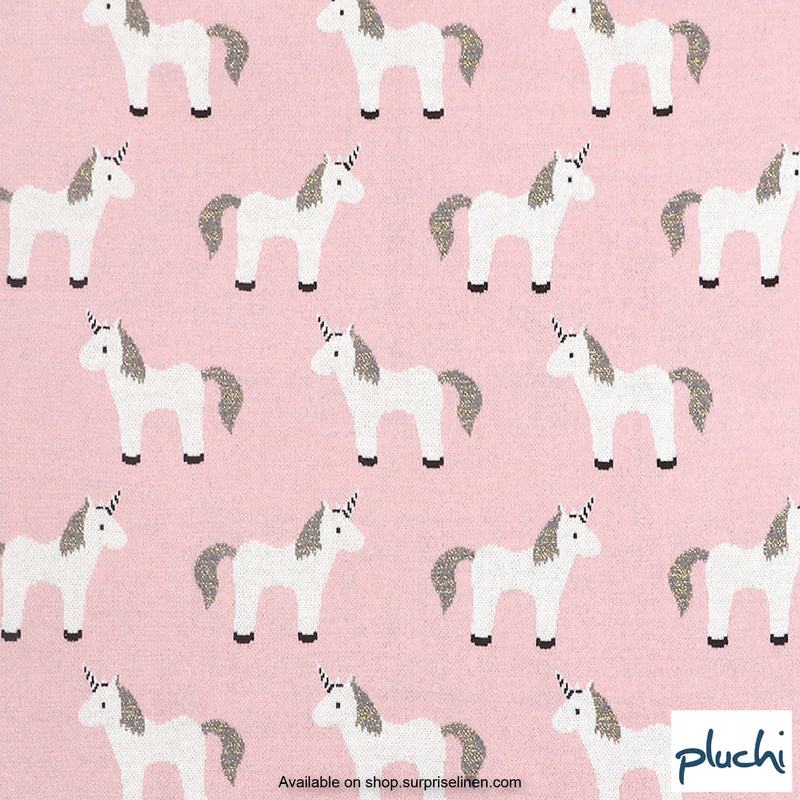 Pluchi - My Little Unicorn Cotton Knitted AC Baby Blanket (Pink)