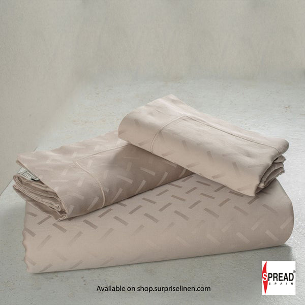 Spread Spain - Italian Jacquard Collection 450 TC Bed Sheet Set (Beige Drumsticks)