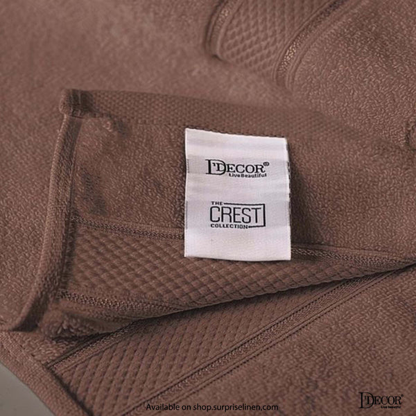 D'Decor - The Crest Collection 650 GSM Bath Towel (Brownie)