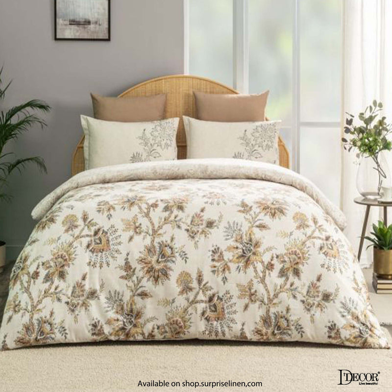 D'Decor - Primary Collection Ethnic Charm Bedsheet Set (Ivory)