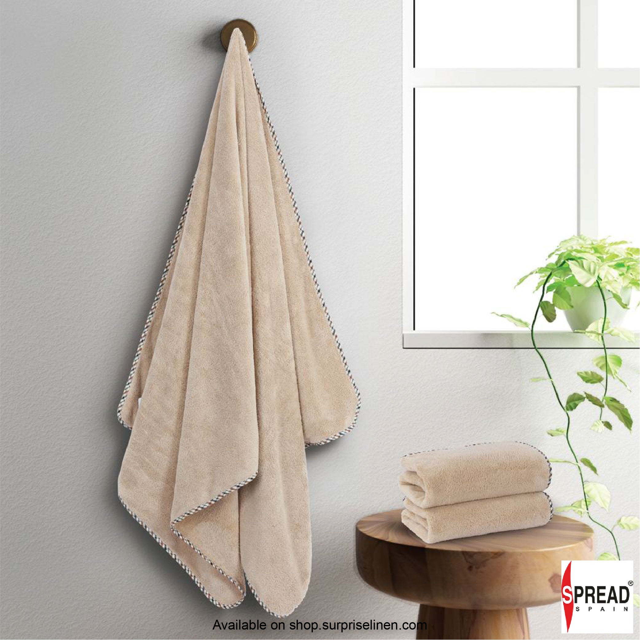 Spread Spain - High Absorbent & Super Soft Coral Towel (Sand)