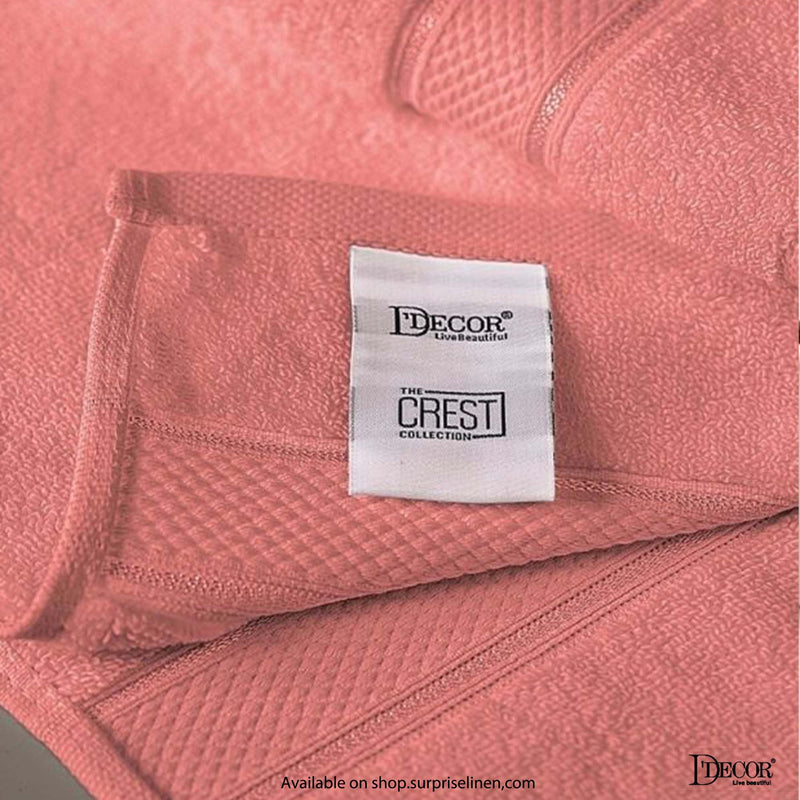 D'Decor - The Crest Collection 650 GSM Bath Towel (Coral)