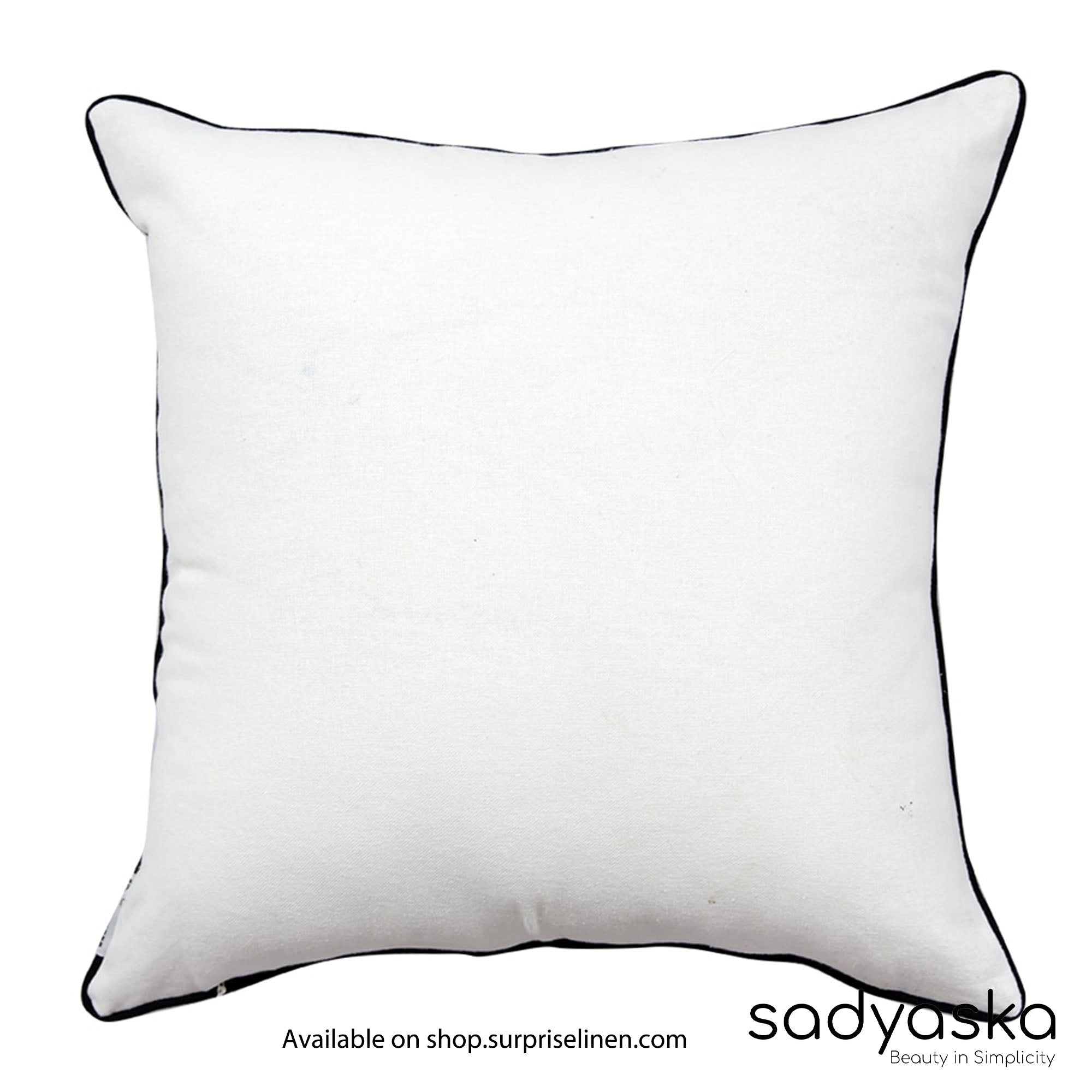 Sadyaska - Luxurious Dotted Geometric Print Cushion Cover (Black & White)