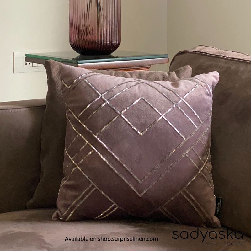 Sadyaska - Decorative Blaze Velvet Cushion Cover (Lilac)