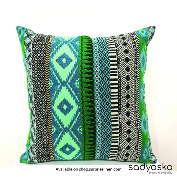 Sadyaska - Decorative Hand Weaving Sofa Pillow Cushion Cover (Green)