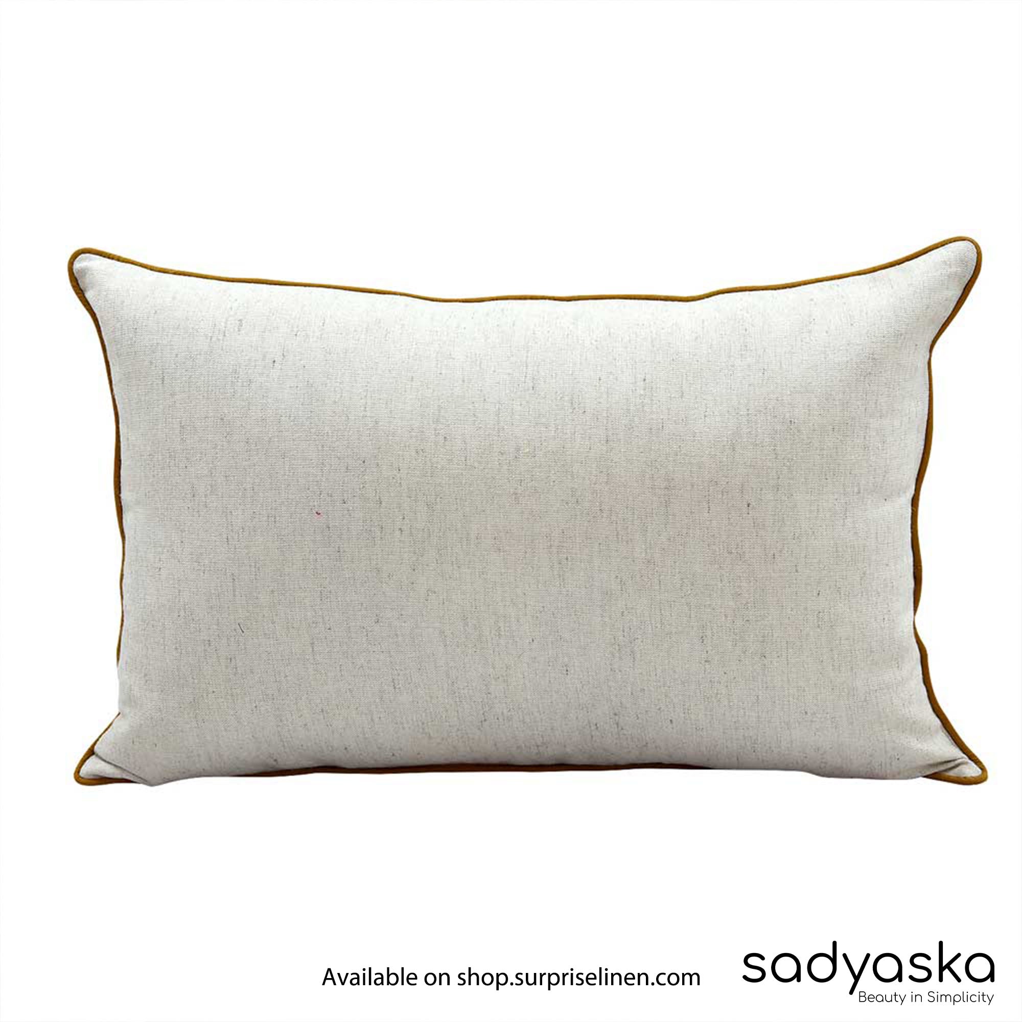 Sadyaska - Hand Block Printed Pillow Cover (Mustard)