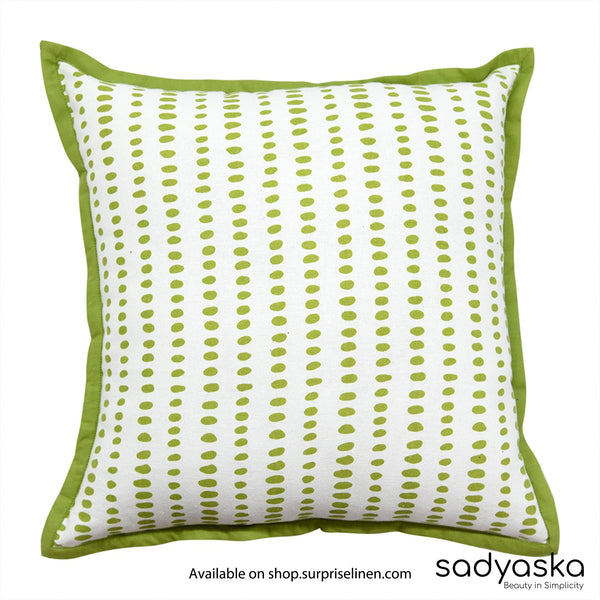 Sadyaska - Splash Dotted Cushion Cover (Green)
