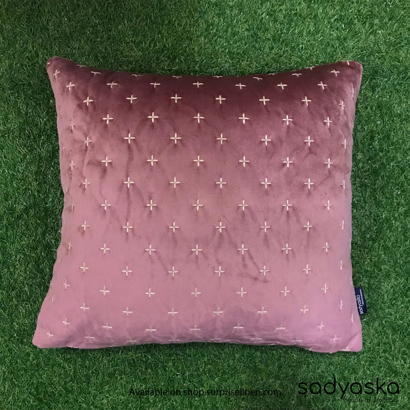 Sadyaska - Decorative Sparkle Velvet Cushion Cover (Blush)