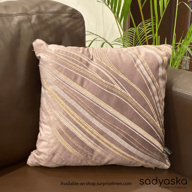 Sadyaska - Decorative Tidal Velvet Cushion Cover (Lilac)