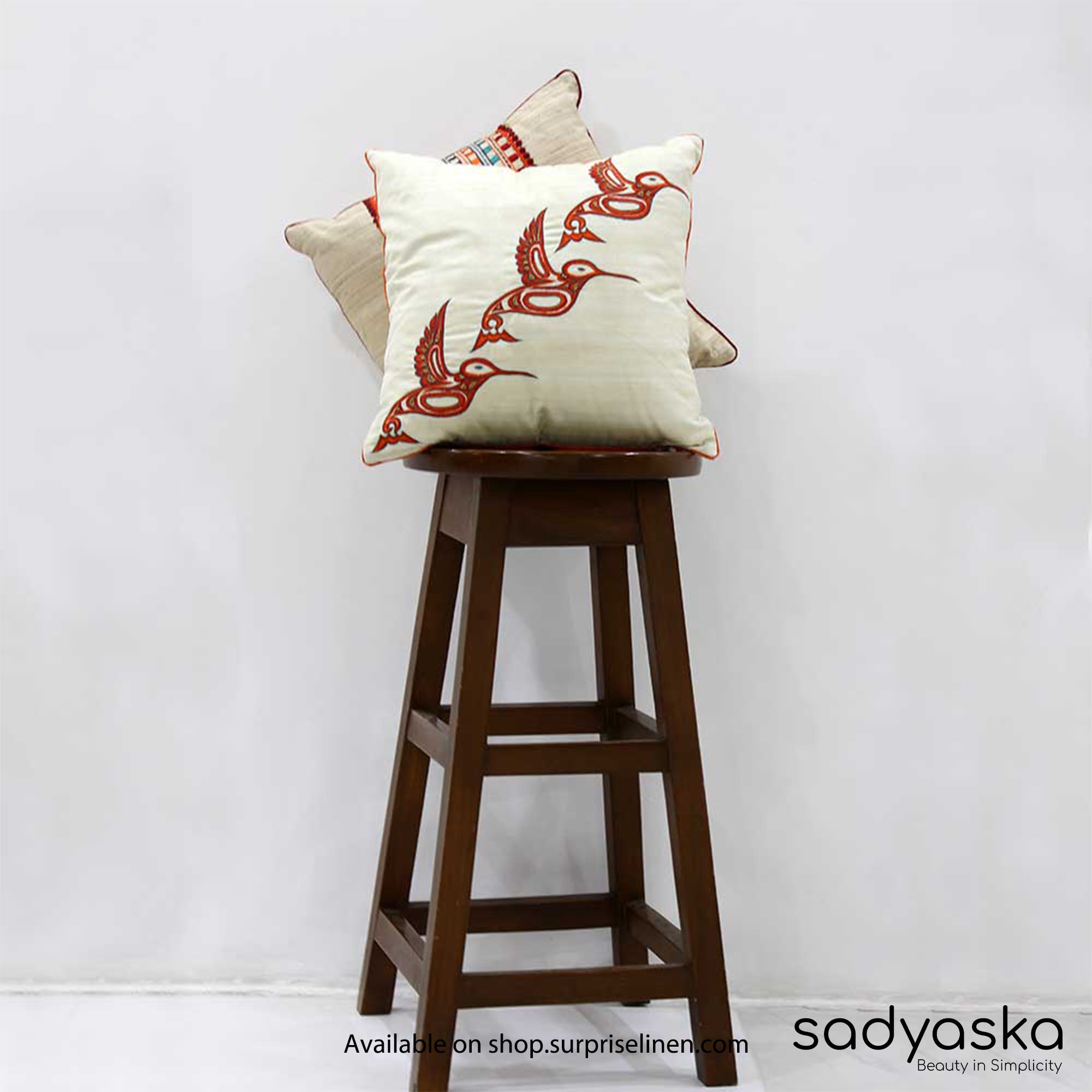 Sadyaska - Rico Silk Dupion Cushion Cover (Cream)