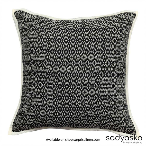 Sadyaska - Powerloom Reversible Cushion Cover (Black)