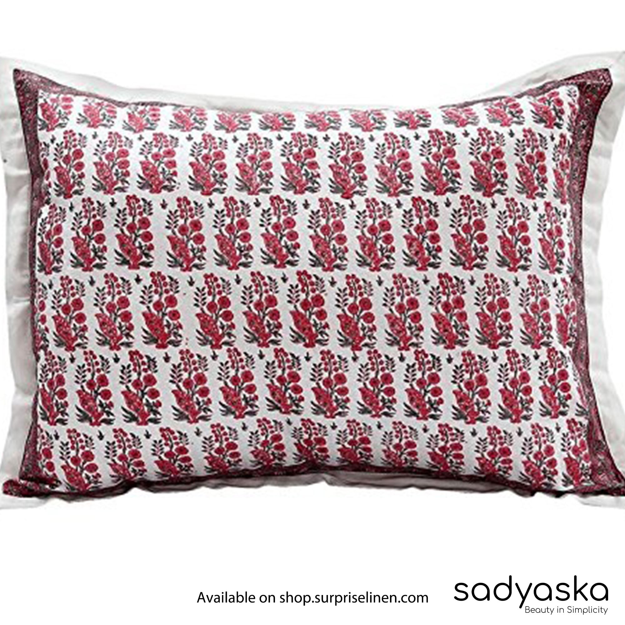 Sadyaska - Phool Bandi Floral Pillow Covers (Pink)