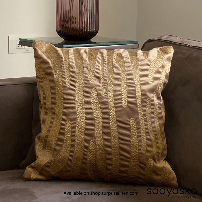 Sadyaska - Decorative Leopard Velvet Cushion Cover (Camel)