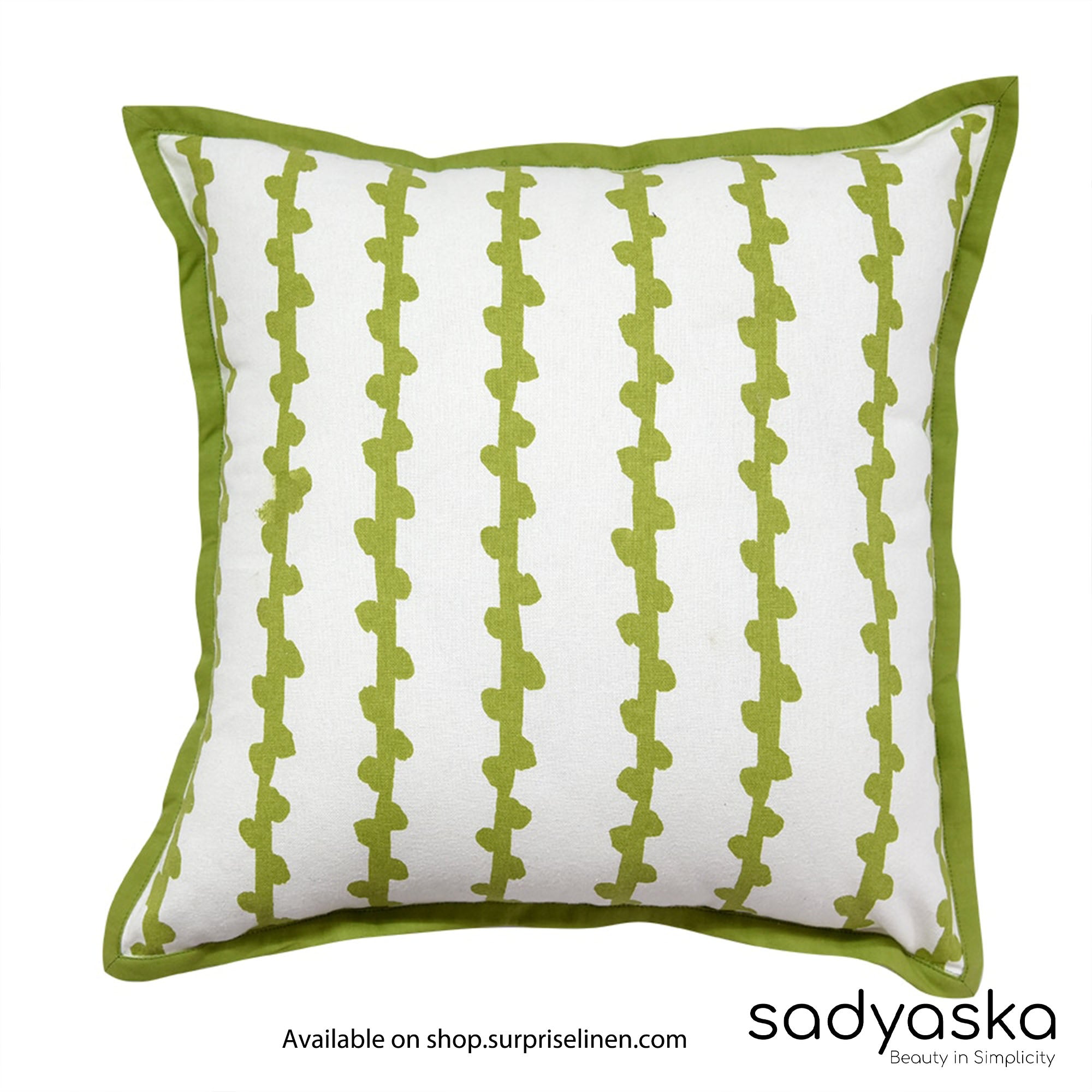 Sadyaska - Channel Dotted Cushion Cover (Green)