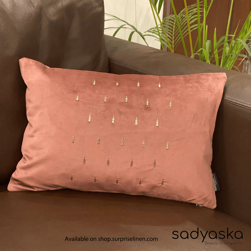 Sadyaska - Decorative Chandelier Velvet Pillow Cover (Blush)