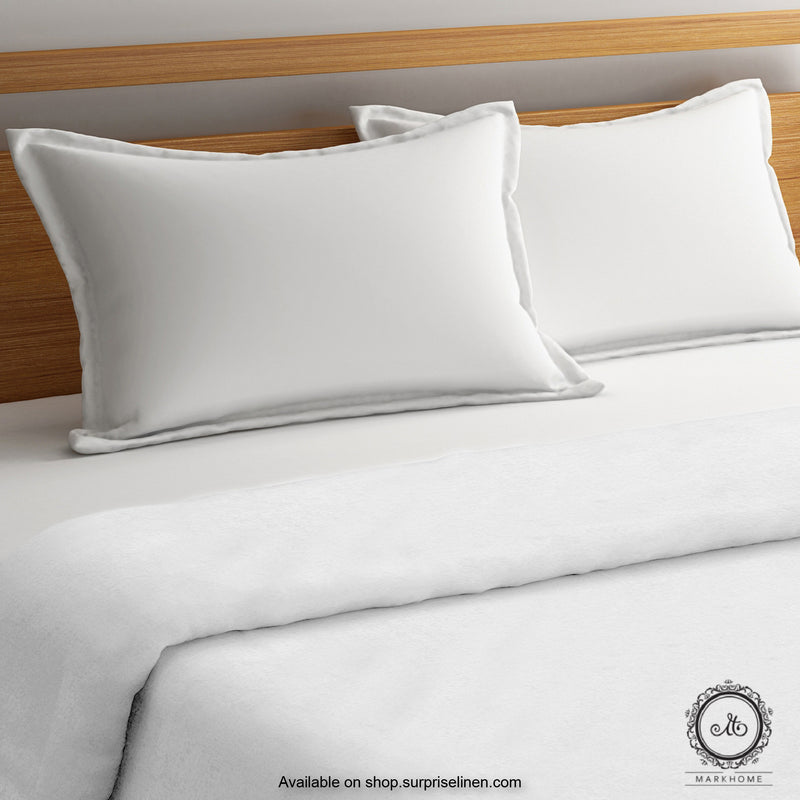 Mark Home - 100% Organic Cotton Percale 200 TC 6 Pcs Bed Ensemble (White)