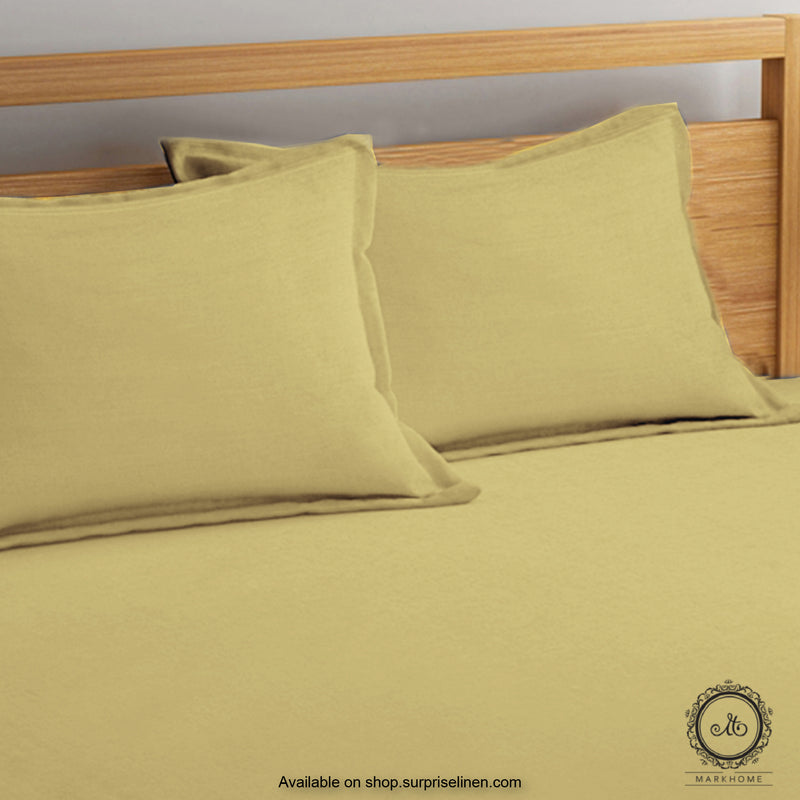 Mark Home - 100% Organic Cotton Percale 200 TC Queen Size Bedsheet Set (Brown)