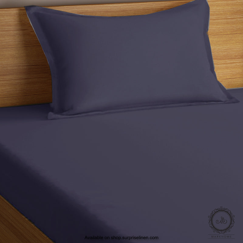 Mark Home - 100% Organic Cotton Percale 200 TC Single Bedsheet Set (Blue)
