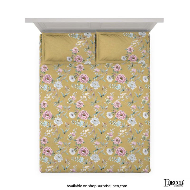 D'Decor - Primary Collection Garden Beauty Bedsheet Set (Yellow)
