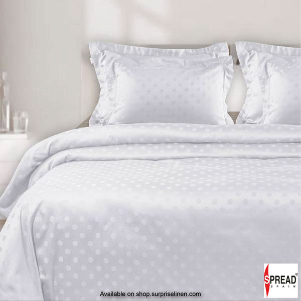 Spread Spain - Italian Jacquard Collection 450 TC Bed Sheet Set (White Dot)