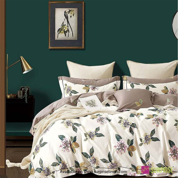 Luxury Essentials By Surprise Home Exclusive Calme Collection 5 Pcs Super King Size Bedsheet Set in 350 TC Premium Cotton (Isabelline)