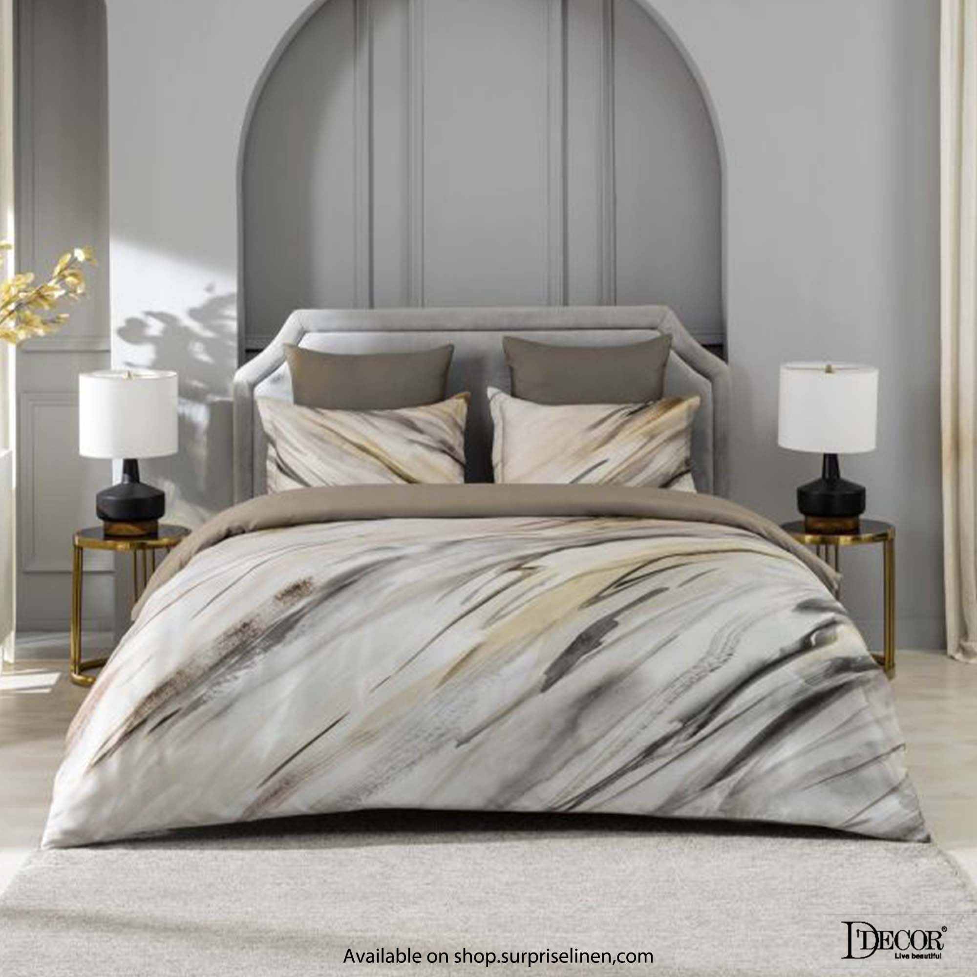 D'Decor - Premier Collection 300 Thread Count Cotton 3 Pc Bed Sheet Set (Marble)