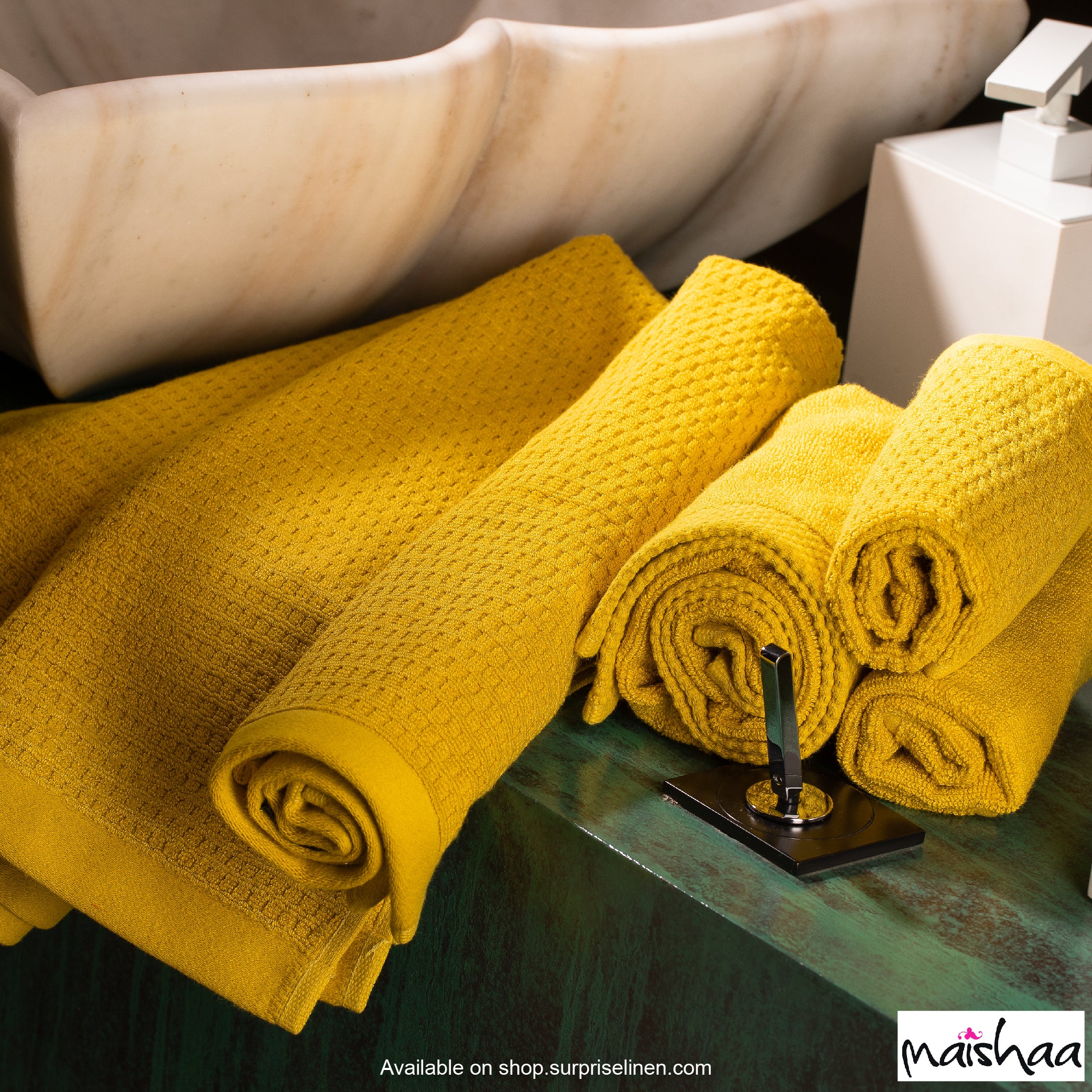 Maishaa - Modal Collection Mustard Towel